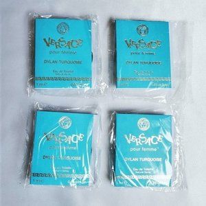 Versace Pour Femme Dylan Turquoise Eau de Toilette Samples Lot of 4